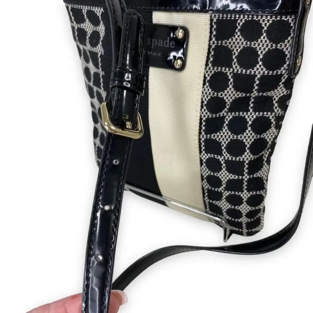 Kate Spade -Black/Cream Geometric Crossbody
